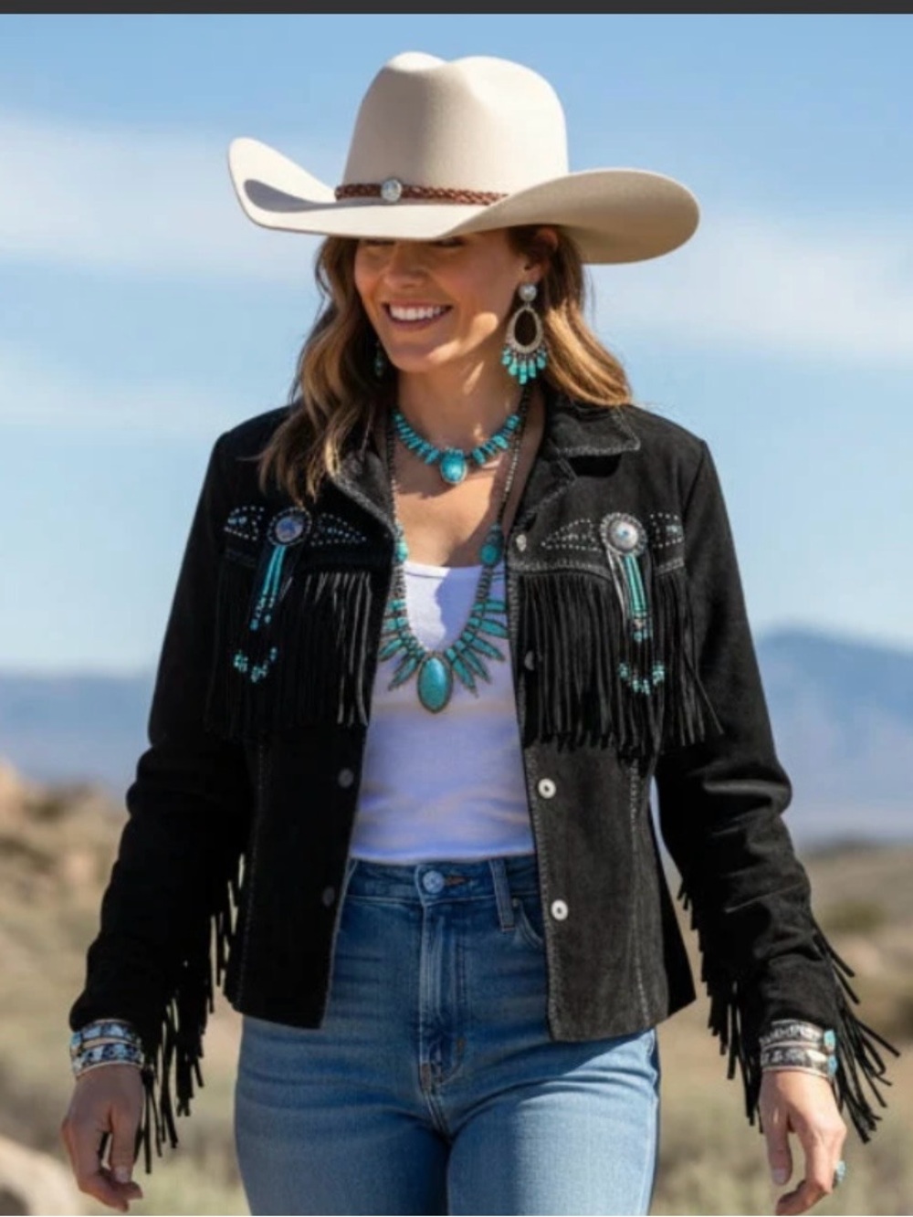 Scully women’s Western genuine suede jacket size M